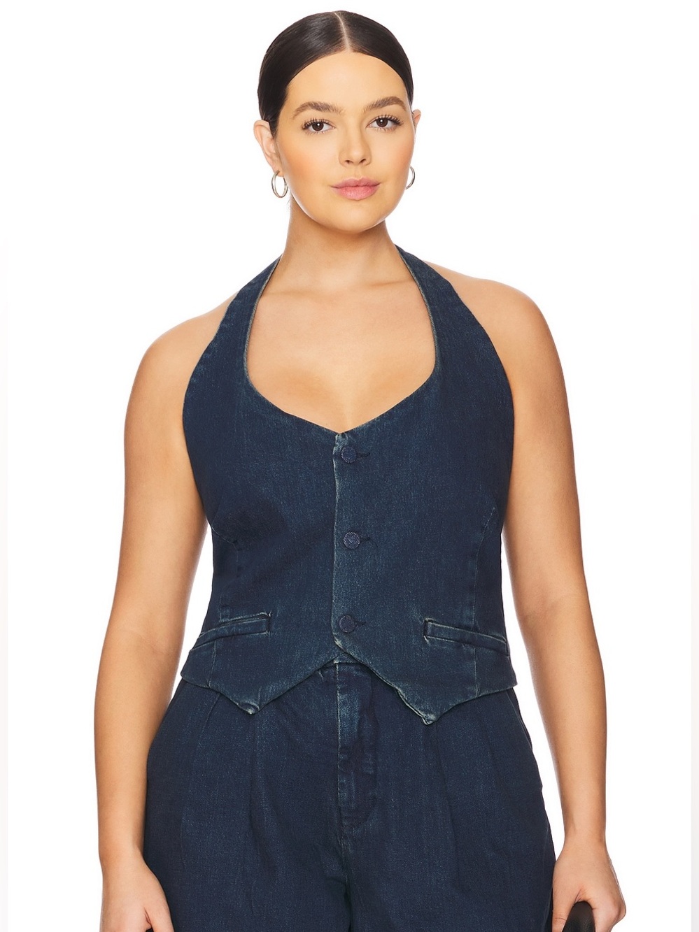 GOOG AMERICAN Denim Halter Vest